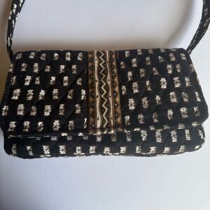 Vera Bradley Vintage Jilly Bag Black Boho Indie Y2K Soft Grunge Retired Print